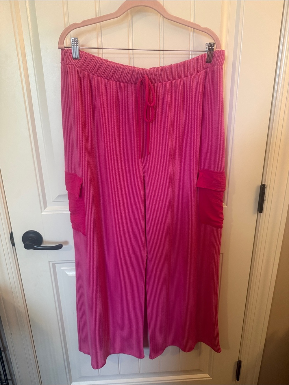 Heimish Pink Urban Ribbed Wide Leg Pants
